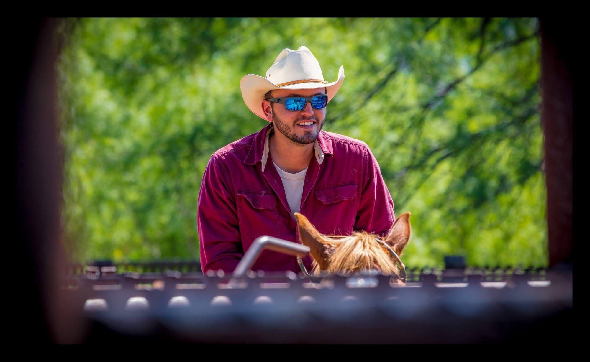 Brian Cook riding a horse