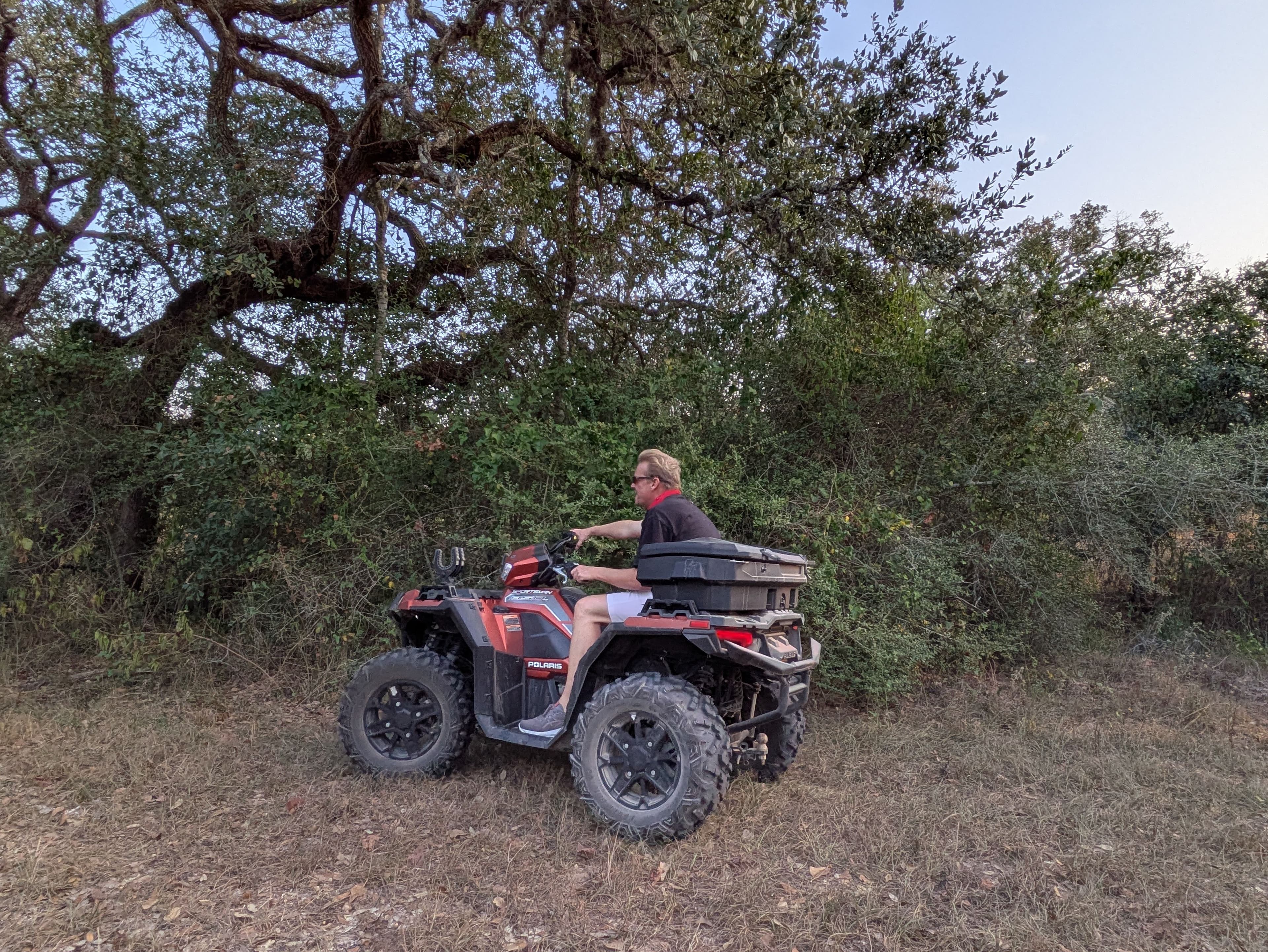 Jeff rides an ATV