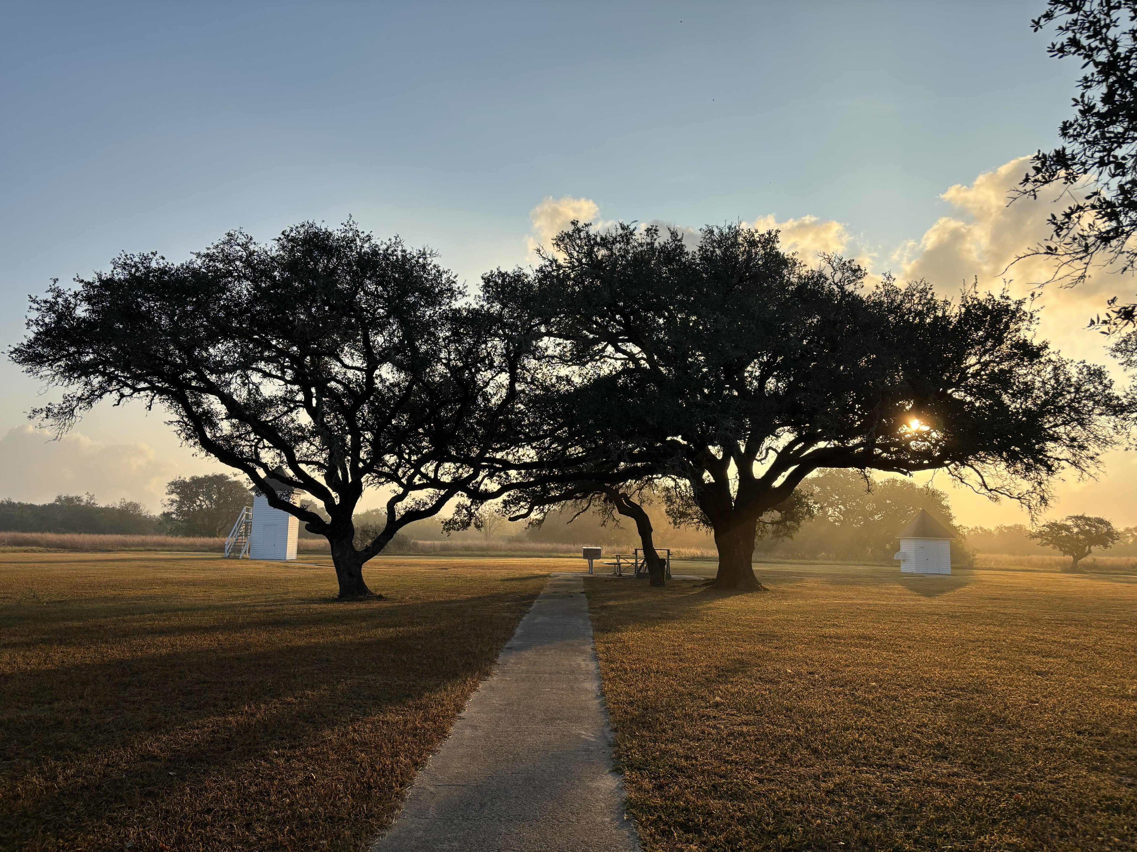 Skeet range at sunrise
