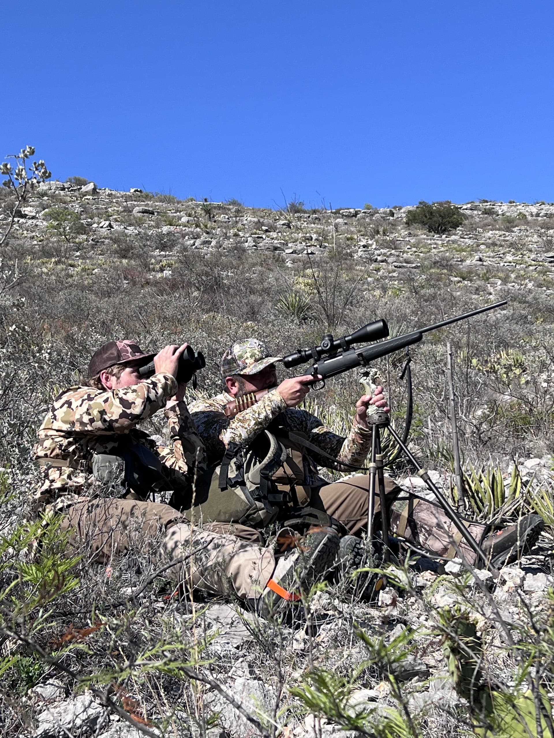 Texas hunter glassing for wildlife during an Adult Learn to Hunt Program hunt