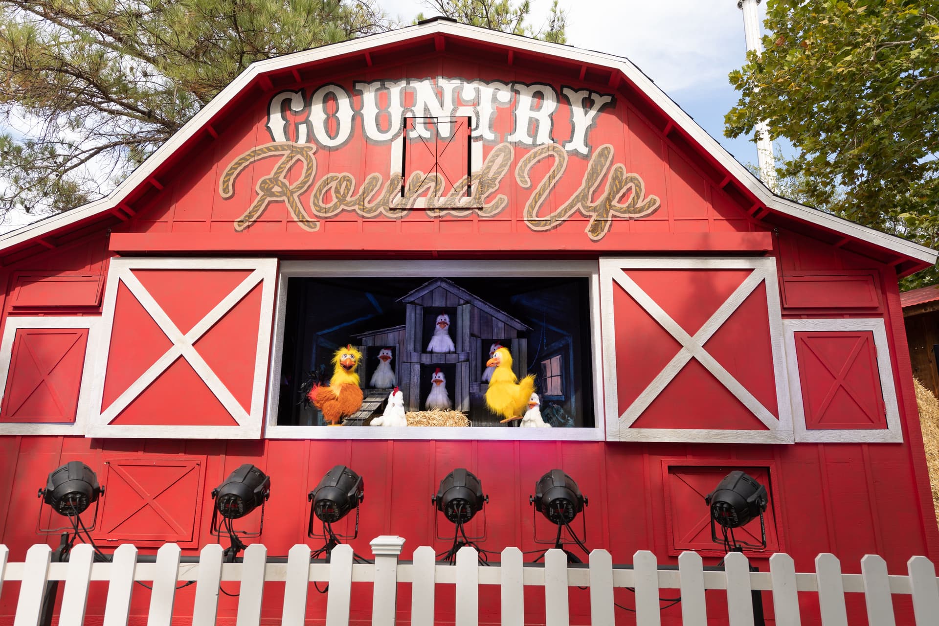 Country Round Up barn attraction featuring chickens at the State Fair of Texas.